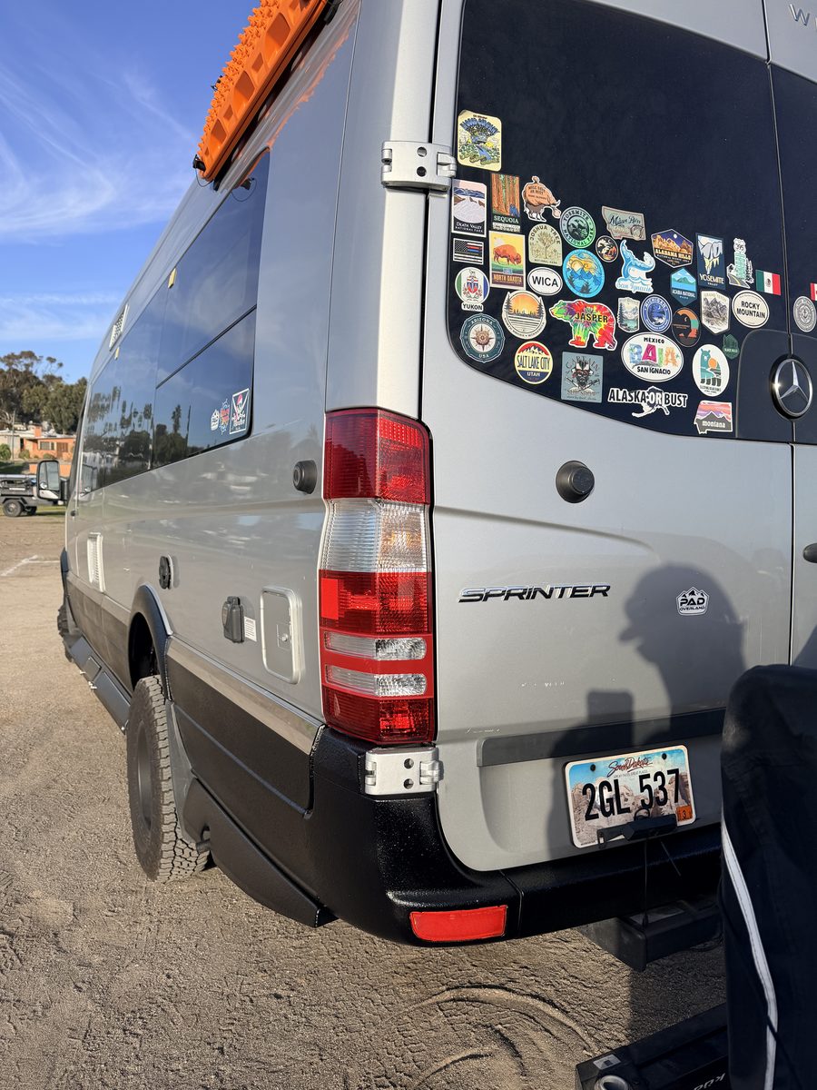 Codiwomple parked at sunset full-time RV living