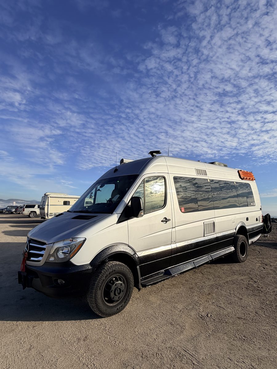 Codiwomple Winnebago ERA at a national forest campsite